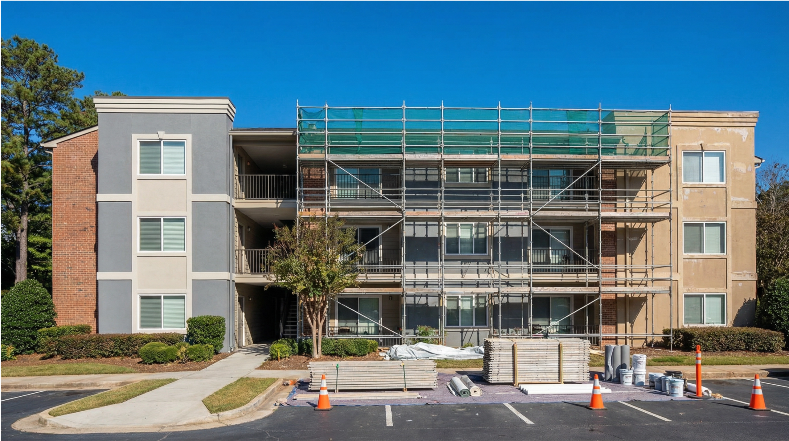Outdoor amenity renovation multifamily property Atlanta GA — 345 CARES
