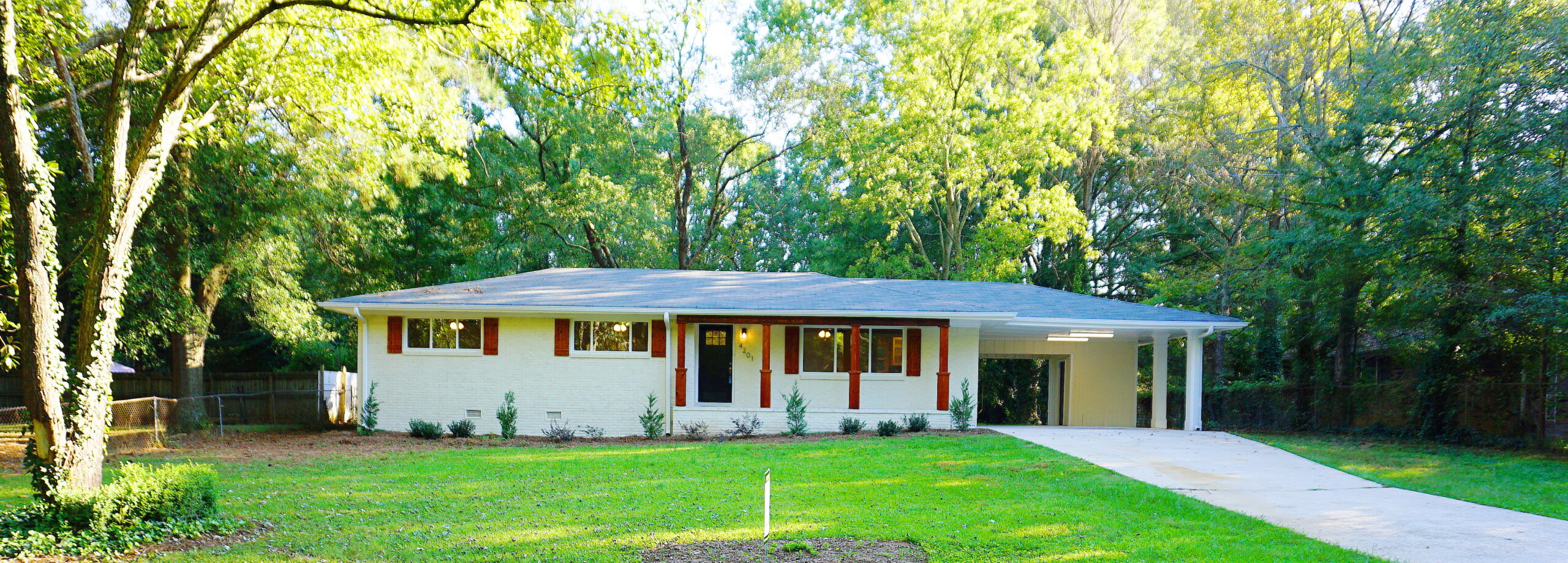 Completed full gut renovation Atlanta GA — renovated residential property exterior